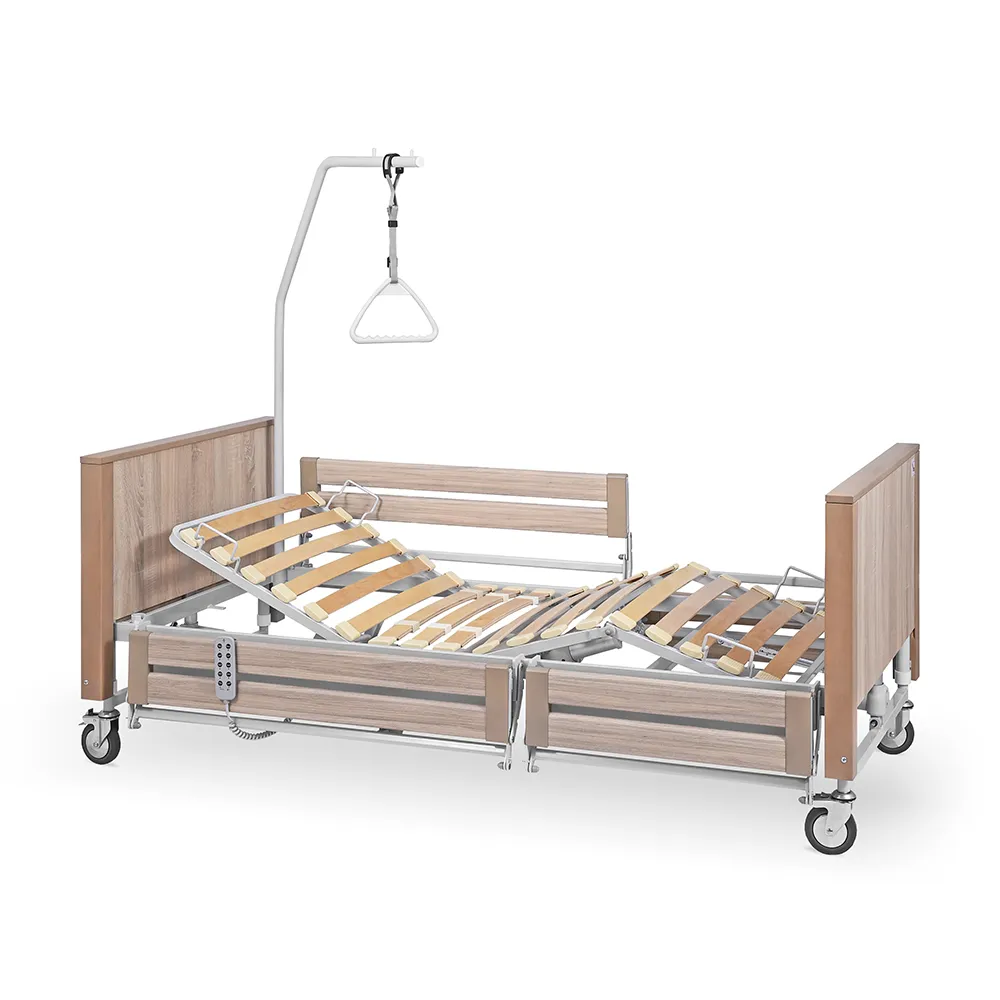 CHB 02 electric care bed with wooden frame